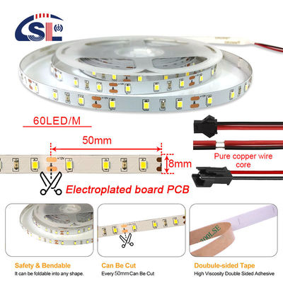3- DC12V24V 60leds 8mm10mm 3000k 4000k 6500k Elektroplate SMD2835 Led Strip Light voor binneninrichting