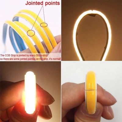100lm/w DC 12V24V 8mm 320leds Blauw Flexibel COB Led Strip Light voor Kasten Slaapkamer Keuken Verlichting Decoratie