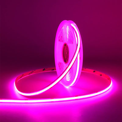 Aanpassing COB Led Strip Light IP20 8mm 12V24V 320leds Roze voor binnen en buiten