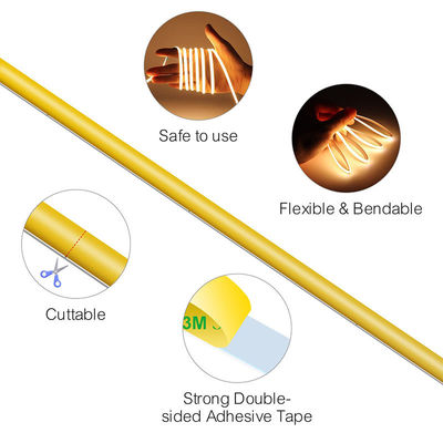 Aanpassing COB Led Strip Light IP20 8mm 12V24V 320leds Roze voor binnen en buiten