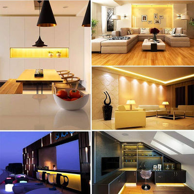 Gouden geel flexibel COB LED-strooklicht voor hotelkasten slaapkamer keukenverlichting