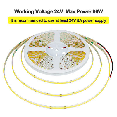 Geen waterdicht 12V24V 8mm10mm 480Leds 6500K Wit CE RoHs Flexible COB LED Strip Light