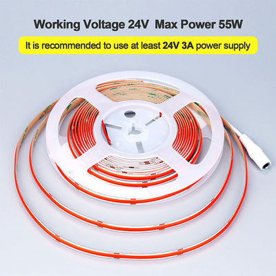 COB Led Strip Light IP20 8mm 12V24V 480leds Rood voor binnen- en buitenversiering