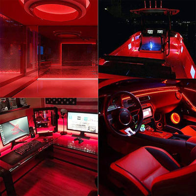 COB Led Strip Light IP20 8mm 12V24V 480leds Rood voor binnen- en buitenversiering