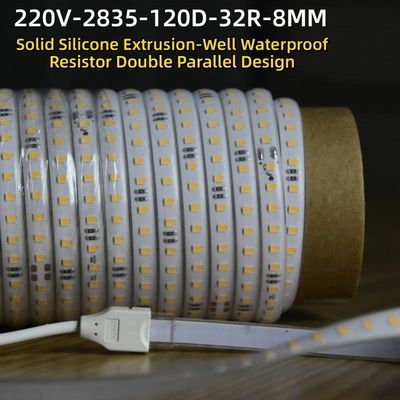 110v220v Waterdicht 10mm 180leds 6500K Die-Cutting Board SMD2835 LED Strip Light IP67