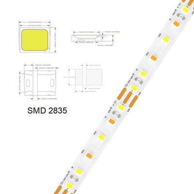 5v 8mm 3000K 320leds IP65 Waterdicht 1cm één snij COB flexibel SMD2835 led strip licht