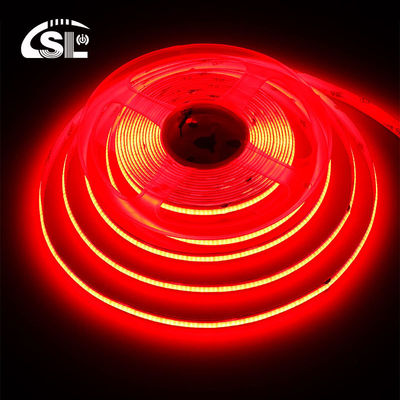 Hotel COB LED Strip Light 12V 24V 8mm 10mm 480 LED's Rood voor binnen- en buiteninrichting