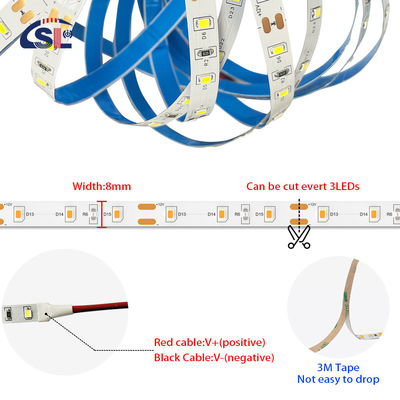 5v 8mm 3000K 320leds IP65 Waterdicht 1cm één snij COB flexibel SMD2835 led strip licht