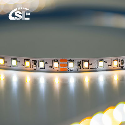 Hoge Lumen 12v24v 8mm 120 leds 3000 K-6500 K CCT Dual Color Stansen Board SMD2835 LED Strip Licht
