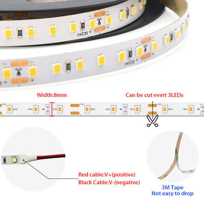 12v24v 8mm 6500K Wit 120 leds Elektroplate SMD2835 Led Strip Light met CRI Ra 90