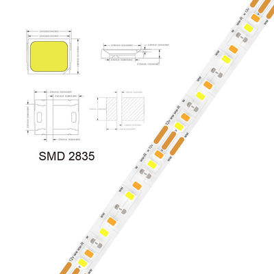 CCT 12V24V 8mm 120leds 3000K-6500K 35Copper Led Strip Light voor TV-achterlichtkast