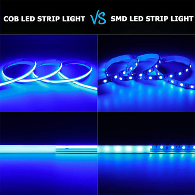 CE LVD EMC ROHS FCC REACH ERP2.0 Gecertificeerd Ice Blue COB Led Strip Light met 8 mm breedte