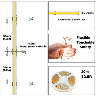 Hotel DC12V24V 8mm10mm 480Leds 3000K4000K6500K Hoge helderheid Flexible COB Led Strip Light voor keuken woonkamer
