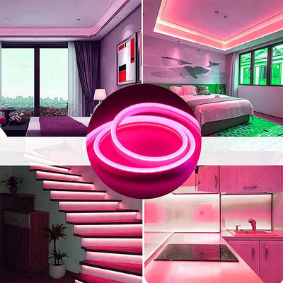 Hotel Populair Silicone Neon Flex Roze LED Neon Flex DC 12V IP65 Waterdicht 8x16mm 120 LEDs/M