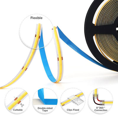 Hoge helderheid COB Led Strip Light IP20 Ra90 8mm/10mm 12V24V 320Leds 3000K4000K6500K voor woonkamer