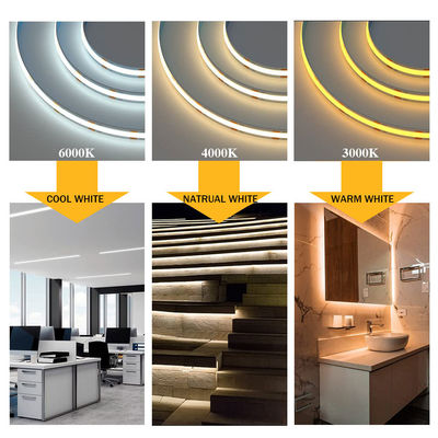 Hoge helderheid COB Led Strip Light IP20 Ra90 8mm/10mm 12V24V 320Leds 3000K4000K6500K voor woonkamer