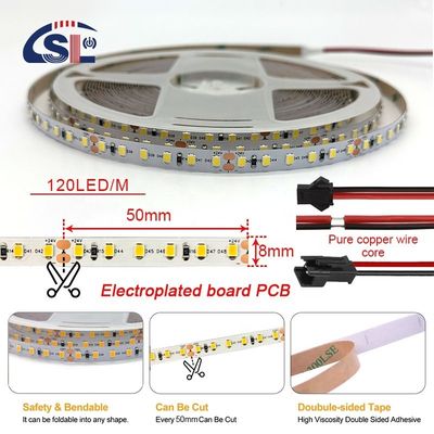 DC12V 24V SMD2835 Elektroplate PCB 120Ds 8mm Ra 80 4000K LED lichtstrook voor huishouden