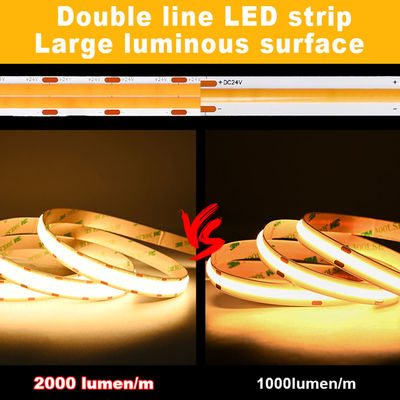 CE RoHs IP44 Ra80 COB Led Strip Light 8mm Breedte 110V/220V 320Leds 3000K4000K6500K 3