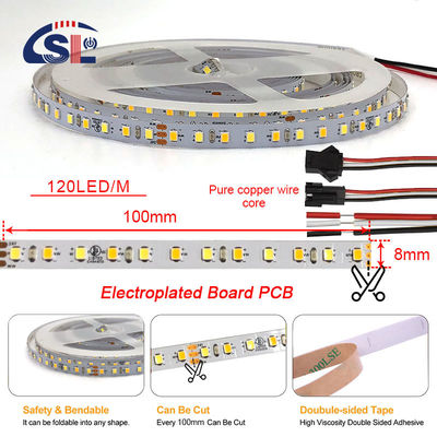 Elektroplate PCB 120Ds 8mm Ra 80 3000K-6500K Running LED Light Strip voor woonruimte