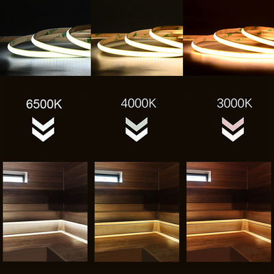 Waterdichte aanpassing DC12V24V 8mm10mm Breedte 3000K 6500K CCT COB LED Strip Light