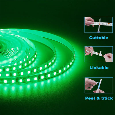 IP20 Rating Hoge helderheid Op maat gemaakte 5V 120LED's Groen één licht één snij elektroplaat SMD2835 LED-strooklicht