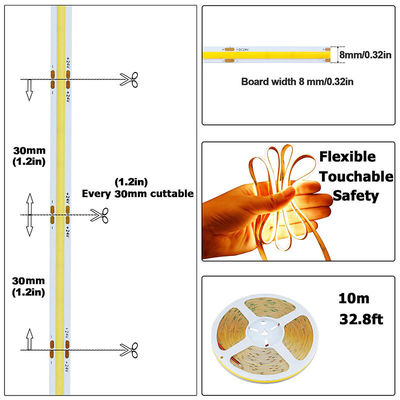 4000K COB Flexible LED Strip 480Leds 8mm10mm Breedte voor Kasten Slaapkamer Keukenverlichting