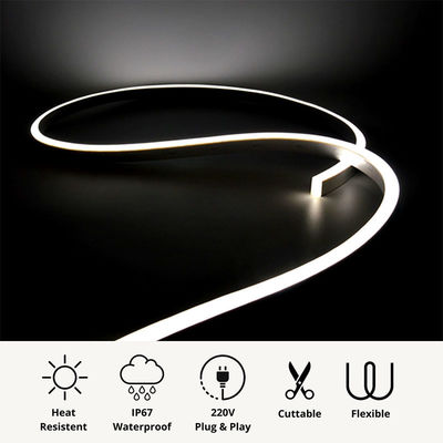 4100K Cool White LED Neon Flex 24V DC Draadloos 8x16mm 120LEDs/m IP65 Waterdicht Ideaal