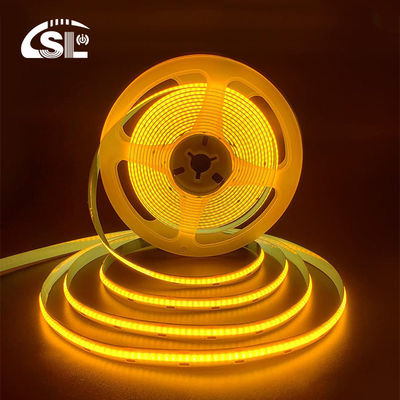 Hotel House COB LED Strip Light CE RoHs IP20 Ra90 8mm Breedte 12V 24V Gouden Geel