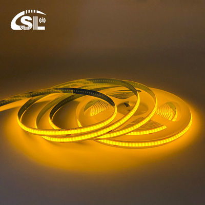 Hotel House COB LED Strip Light CE RoHs IP20 Ra90 8mm Breedte 12V 24V Gouden Geel