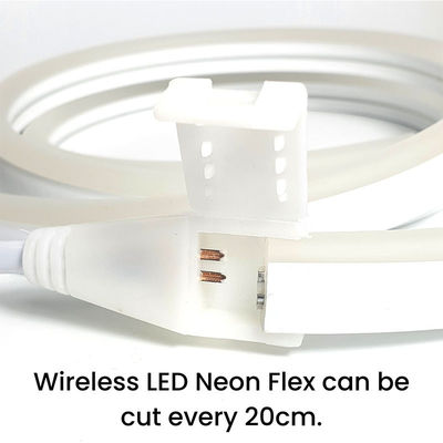 Silicone bedekte Warm White LED Neon Flex 24V DC Draadloos 8x16mm 120LEDs/m IP65 Waterdicht