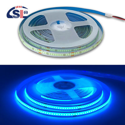 320Leds Hoge helderheid IJsschaduw Blauw COB Led Strip Light CE RoHs IP20 8mm Breedte 12V24V