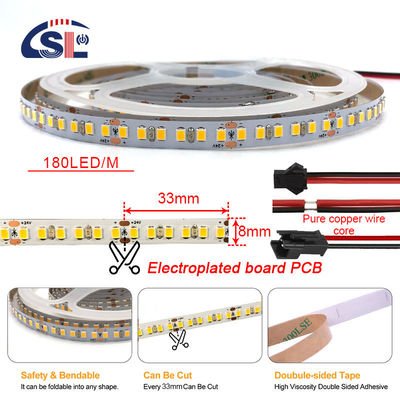 IP20 4100K 180LEDS/M 24v SMD 2835 LED-strooklicht voor decoratie in natuurlijk wit