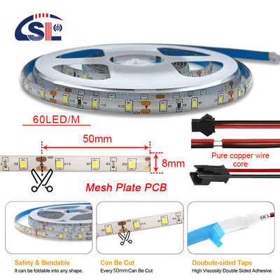 Waterdicht 5v 8mm 320leds 3000K4000K 1cm één snij Electroplate COB SMD2835 LED Strip Light 2-