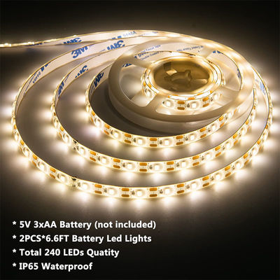 Hotel 5v 120leds 8mm 3000K Warm White Led Strip Light met en Luminous Flux/m 2640 lm