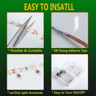 Hotel 5v 120leds 8mm 3000K Warm White Led Strip Light met en Luminous Flux/m 2640 lm