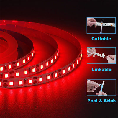 Lange 12V 8mm 120leds Rode Snijplaat SMD2835 Led Strip Light voor commerciële verlichting