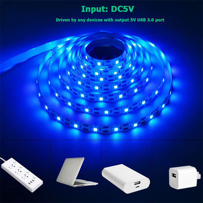5V 8mm 120LEDs Blauwe LED Strip Light Elektroplate SMD2835 Ideaal voor binnen- en buiten