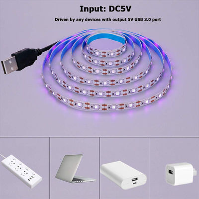 LED Strip Light 5V 8mm 120LEDs Purple One Cut Electroplate voor uw behoeften