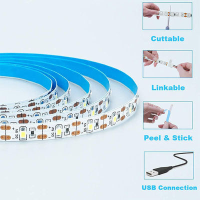 3- 120° Straalhoek 5v 120leds 8mm 4000K Natural Een licht één snij SMD2835 Led Strip Light