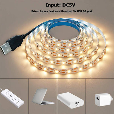 3- 120° Straalhoek 5v 120leds 8mm 4000K Natural Een licht één snij SMD2835 Led Strip Light