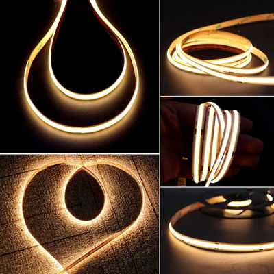 Ondersteuning Dimmer Hoge helderheid 8mm10mm 320leds 3000k-6500k COB Led Strip Light met 3-
