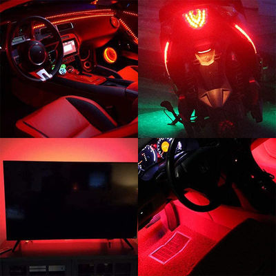 12V Dimmable Red COB LED Strip Light voor binnen- en buitenversiering 8mm 320 LED's