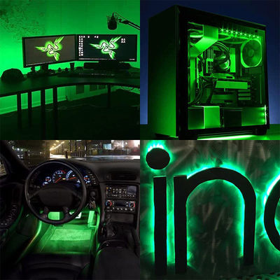 Groen COB Led Strip Light 8mm 320leds 12v24v voor buiten en binnen lange levensduur