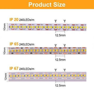 Waterdichte LED-strook 12V 24V Wit Warm Wit 2835 120LED's/m voor buitentuin