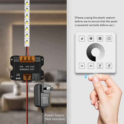 Draadloos RF touchpaneel LED-lichtcontroller voor monochrome tweekleurige en RGB-lichten