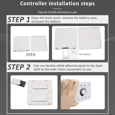 Draadloos RF touchpaneel LED-lichtcontroller voor monochrome tweekleurige en RGB-lichten