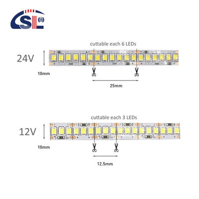 Elektroplate 12V/24V 240D 3000 4000k 6000K 2835 LED-strookverlichting Voor spiegelverlichting