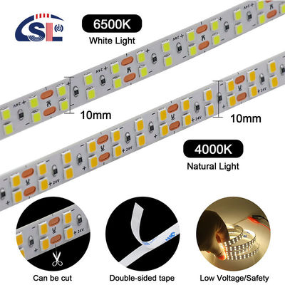 120 LED's Double Row LED Strip voor Hotel Badkamer Spiegel 12V 5MM 2835 Spiegel Warm Wit