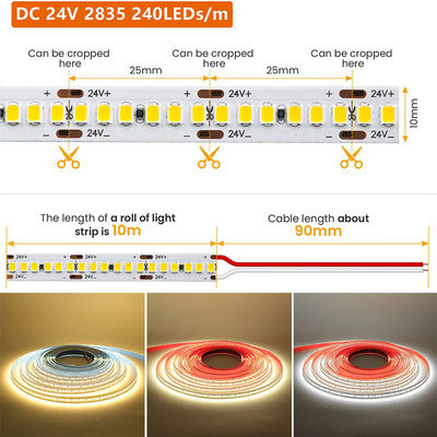 120 LED's Double Row LED Strip voor Hotel Badkamer Spiegel 12V 5MM 2835 Spiegel Warm Wit