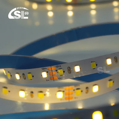 120 leds CCT Led Strip Light 2700k-6500k 5/10M/Roll 12/24V DC Invoerspanning DC 24V